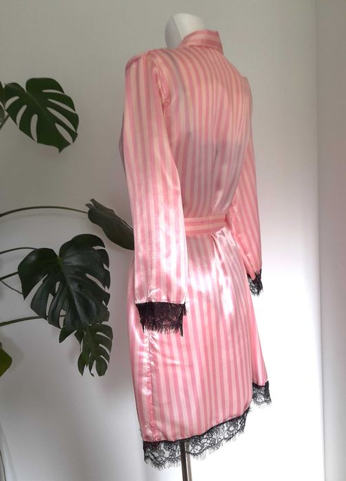 Elegancki komplet set zestaw do spania 4 częściowy piżama szlafrok top