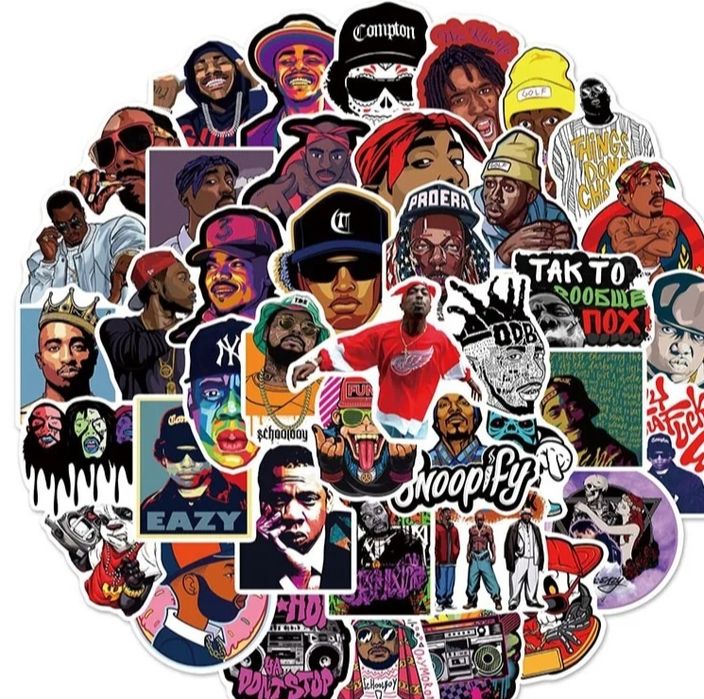 50 Autocolantes Stickers Hip Hop