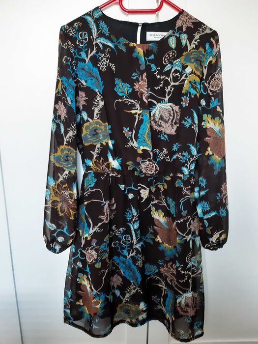 Elegancka sukienka damska w kwiaty Belladonna rozm. 38