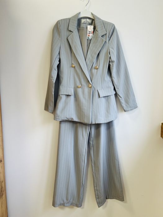 Garnitur damski komplet marynarka spodnie XL