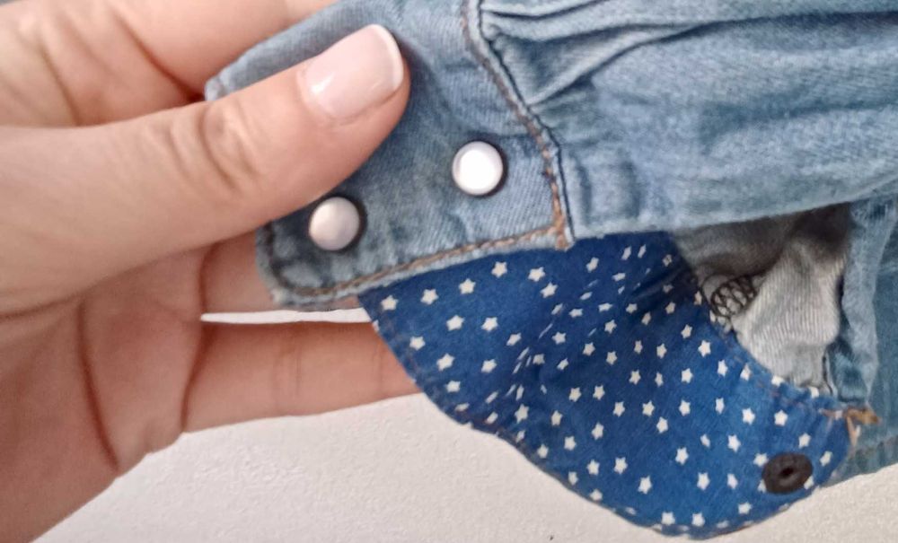 Koszula Jeansowa TAO 152 Miękki Jeans | Perłowe Napy | Gwiazdki | Premium