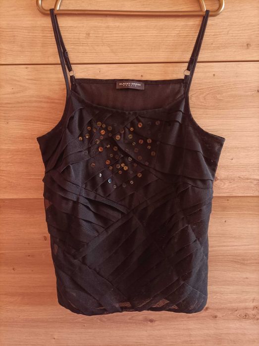 Top czarny z cekinami Blacky Dress rozm S