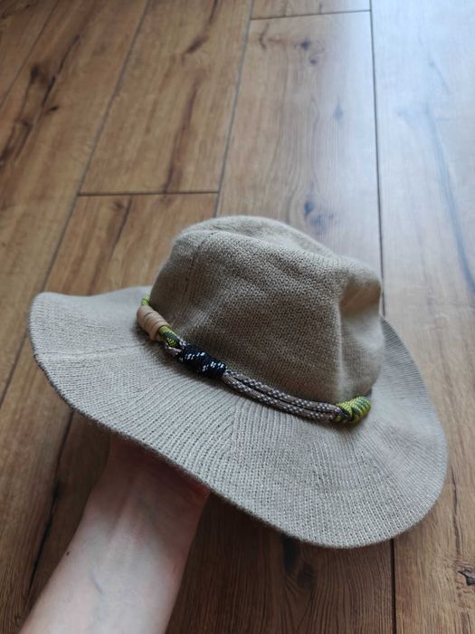 Kapelusz bawełniany brązowy na lato