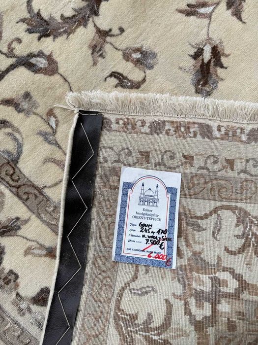 Dywan Kaszmirowy Jedwabny Perski GHOUM / Qom 245x170 galeria 28 tyś