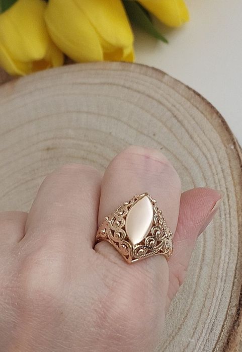 Sygnet Różowe złoto 585.