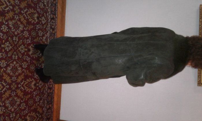 Дублянка нова з натуральної овчини з хутром песця