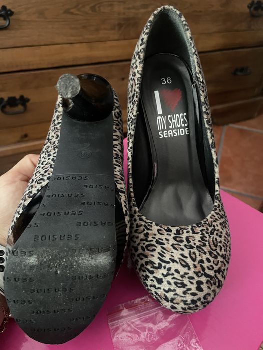 Sapatos salto alto Seaside leopardo tam. 36