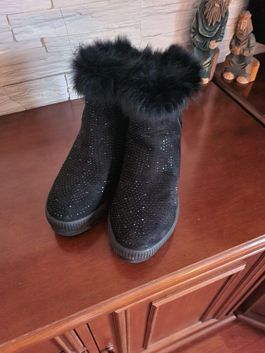 Botki zamszowe  zimowe