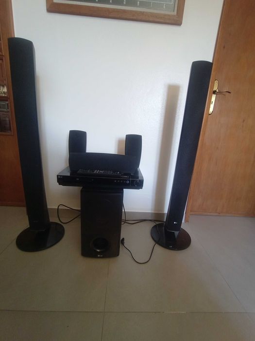 Home Cinema LG HT554 5.1 – Amplificador vendido, Colunas disponíveis!