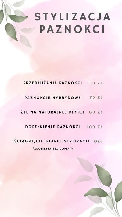 Stylizacja paznokci- wolne terminy