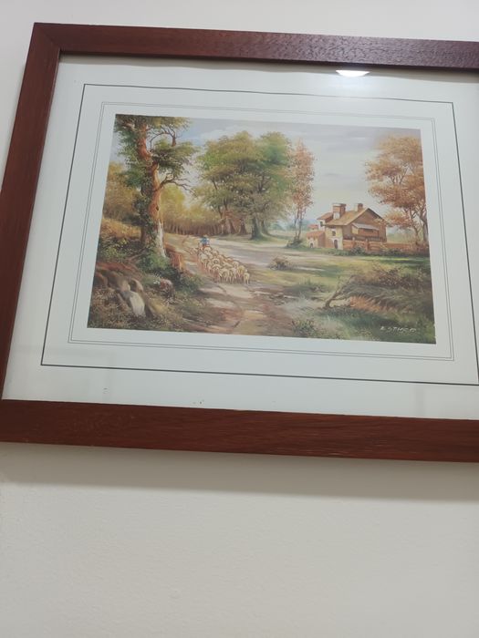 Conjunto de 3 quadros motivo caça