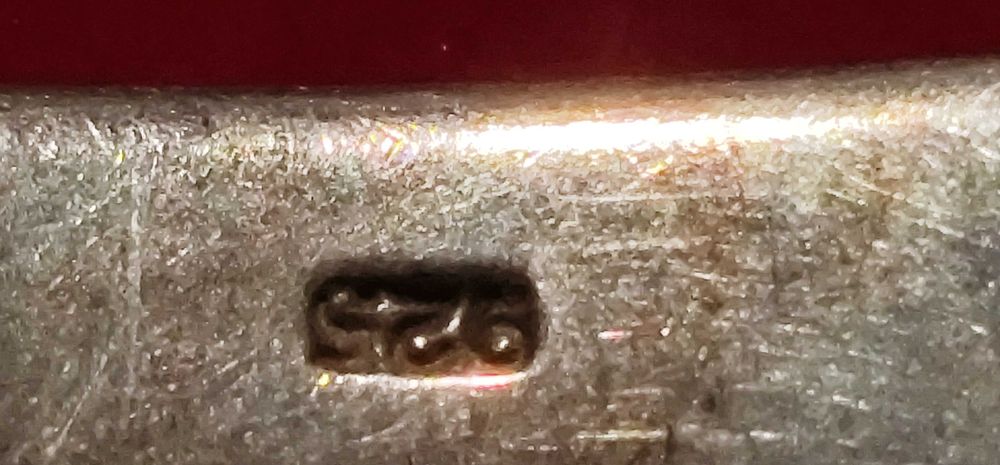 Pulseira bracelete em prata contrastada - 17.5 gr