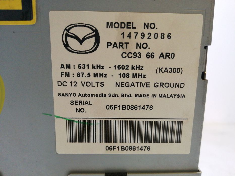 Rádio - mazda 5 (cr19) | 05 - 10