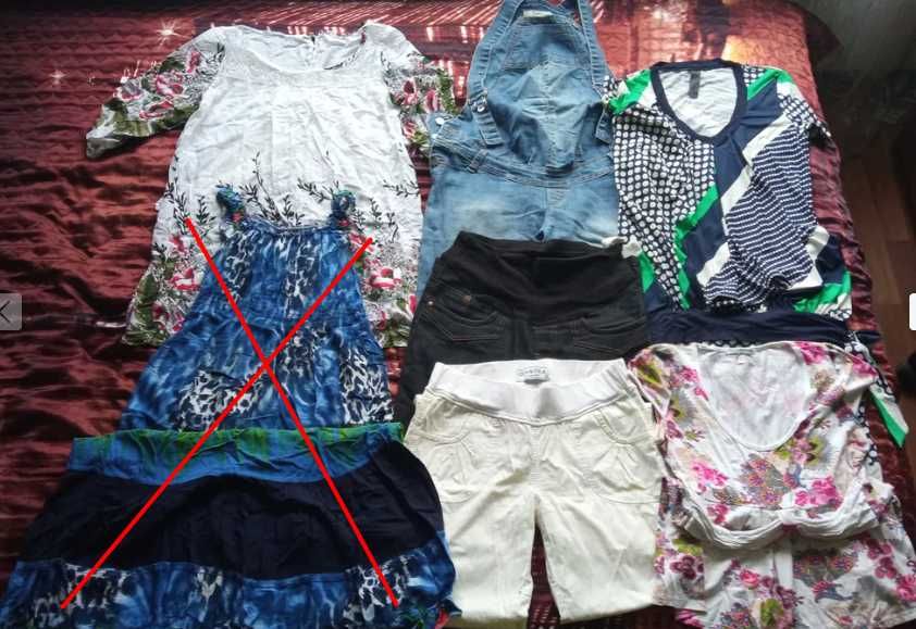 Одяг для вагітних. Комбінезон, брюки, плаття, футболка 42-44р