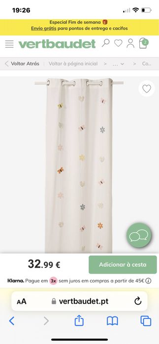 Cortinados para crianca