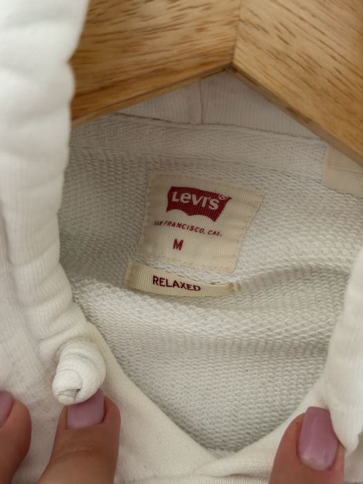 Худі біла levis