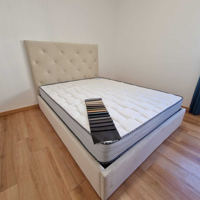 Camas de Casal Estofadas de Luxo 199€ Disp. em Várias Cores! 190x140m!