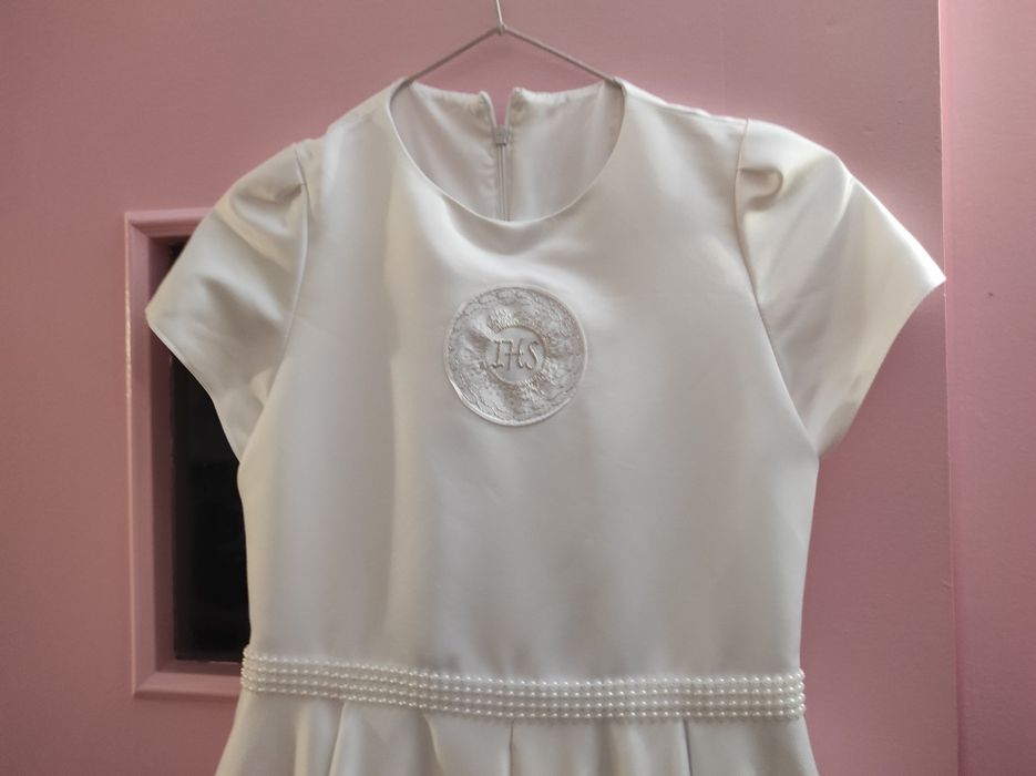 Sukienka komunijna, torebka,