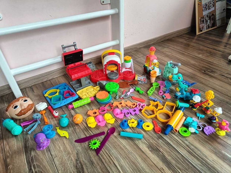 Duży zestaw Play Doh Grill Piec do pizzy Dentysta Lodziarnia Town