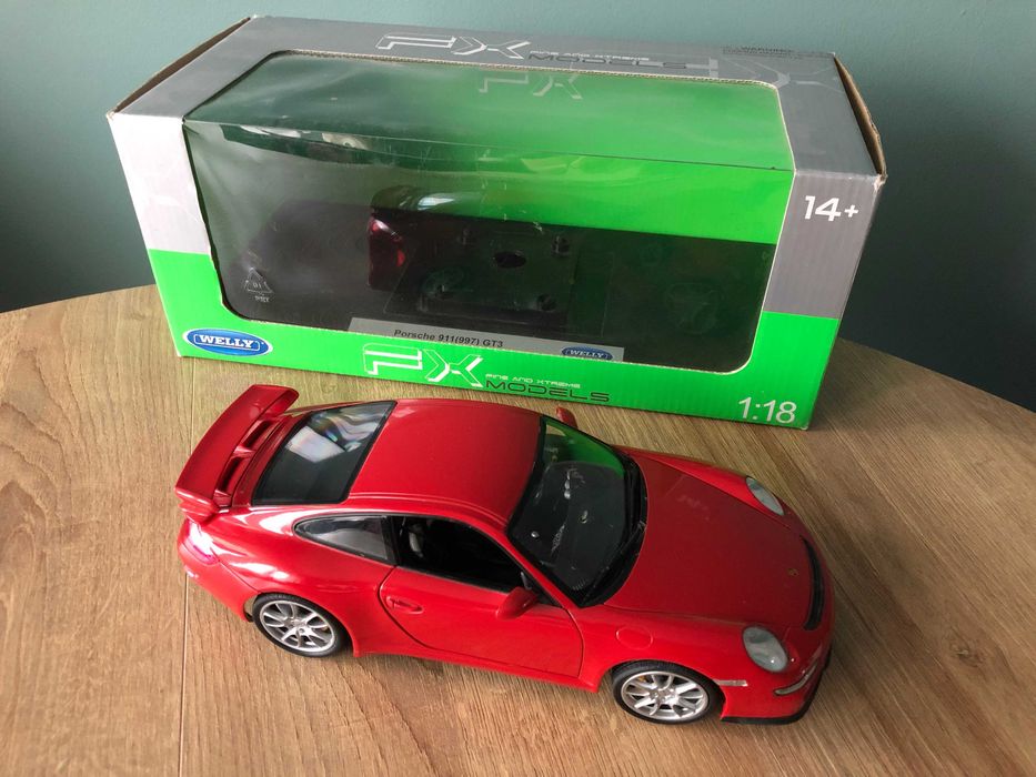 1:18 Porsche 911 GT3 997 1/18 model Welly, w pudełku