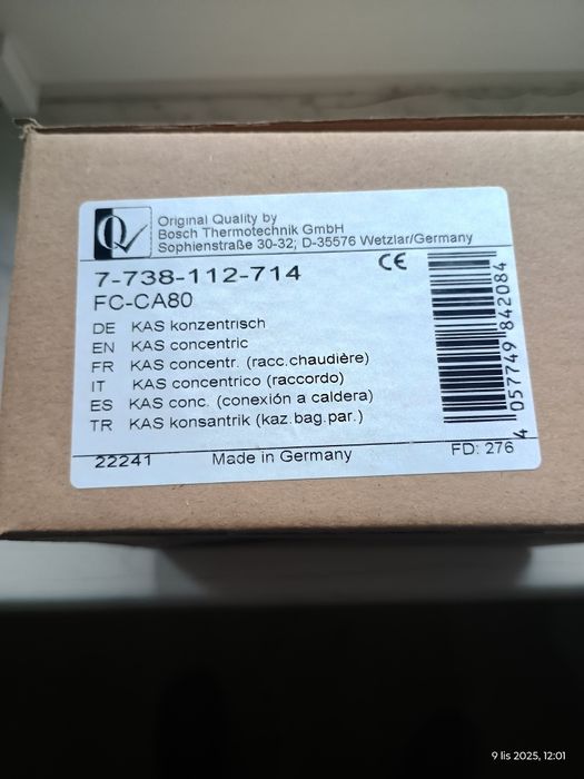 Adapter do komina 125 na 80 Junkers Bosch