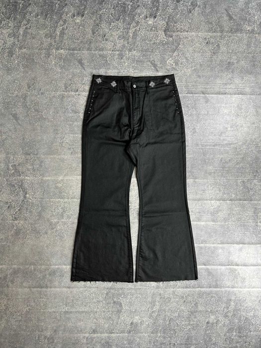 Джинси чорні faded baggy archive черные джинсы distressed waxed S M L