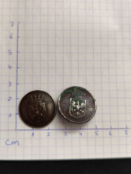 Wyprzedaż kolekcji pruskie guziki urzędnicze 1889