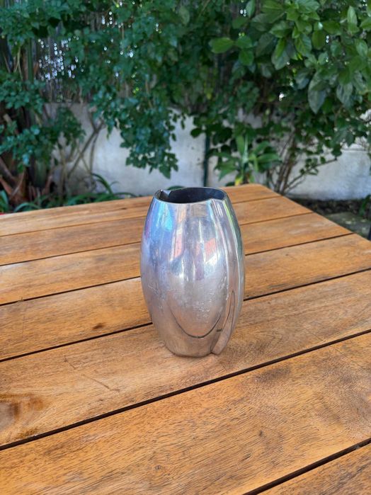Lote de peças vintage / antigas em estanho, vidro e madeira