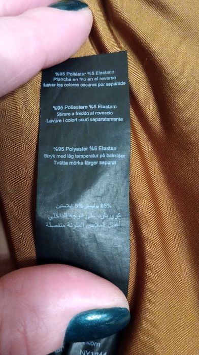 Комфортный горчичный комбидресс с длинным рукавом, размер L - 16- 50