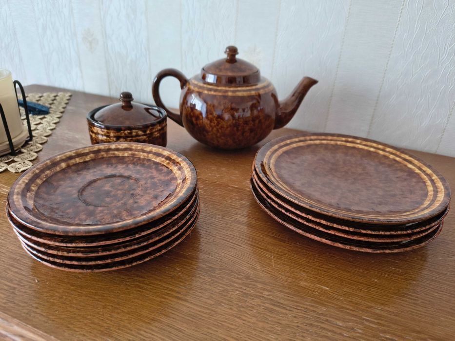 Talerzyki do ciasta/ podstawki pod filiżanki Vintage Ceranica NRD