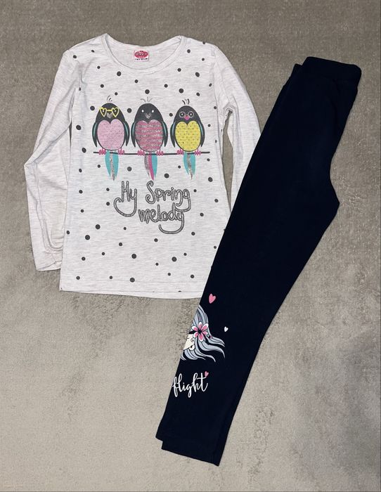 Комплект реглан лосіни костюм лосины джемпер реглан на дівчинку