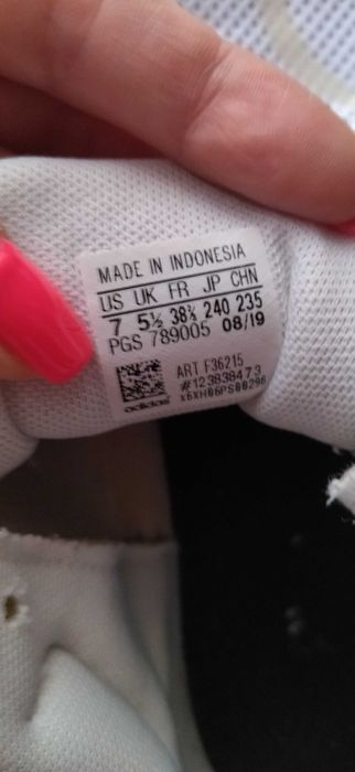 Adidas -Sapatilhas Brancas de senhora - nº. 38 1/2- bx preço