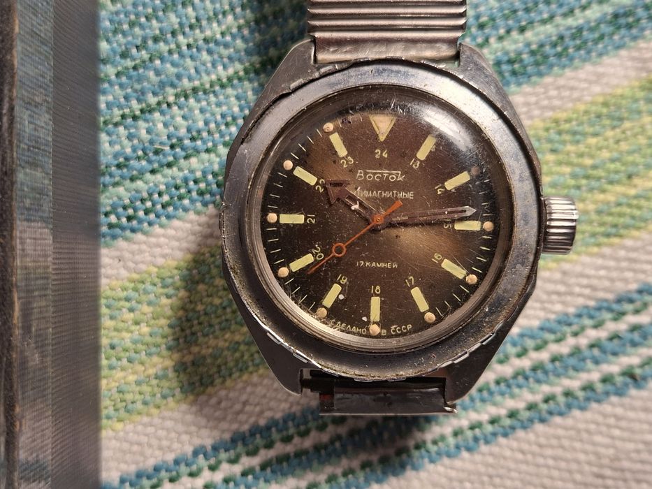 Vostok AMFIBIA 200m Antymagnetyczny Komandirskie Bransoleta ZSRR idzie
