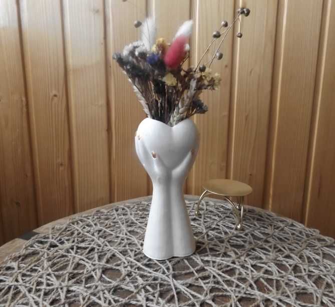 Гіпсова  Ваза для сухоцвітів ручної роботи