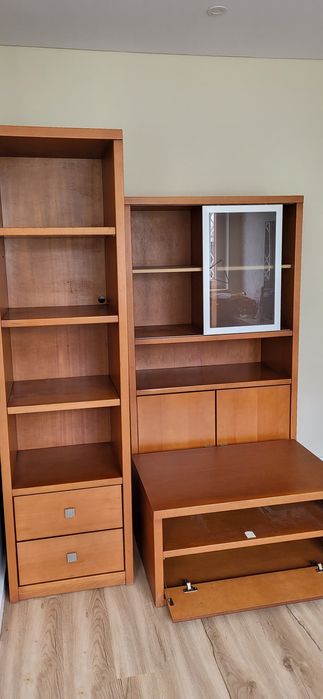 Conjunto móveis de sala em cerejeira maciça