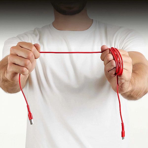 Kabel SBS TECABLEMICROC15R USB-A - USB-C 1,5 m - czerwony