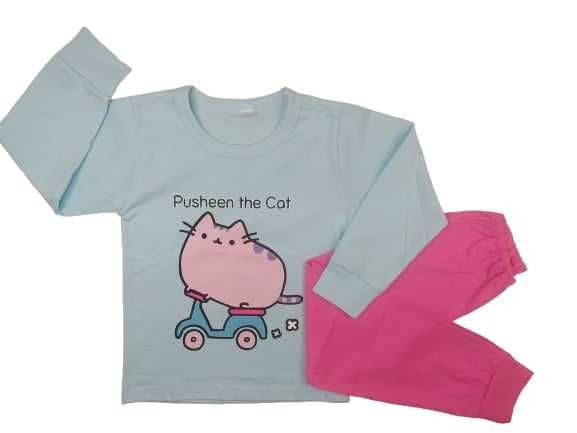 Piżama dziewczęca kot Pusheen r. 134 polski producent Grześ NOWA