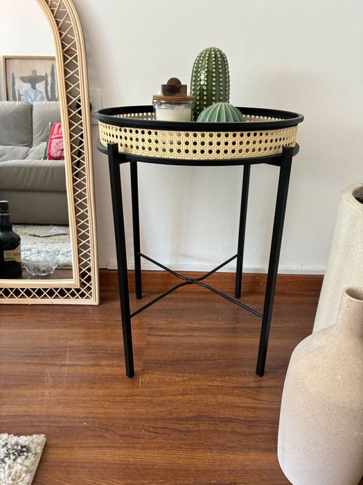 Mesa de apoio metal (ráfia)