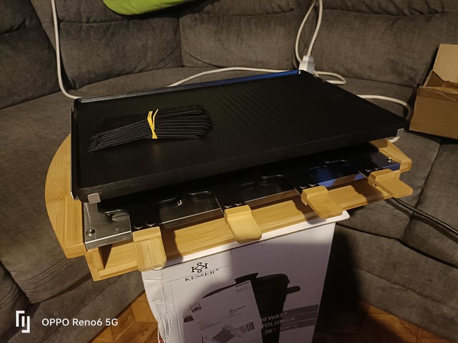 Raclette grill elektryczny KESSER PŁYTA czarny 1200 W