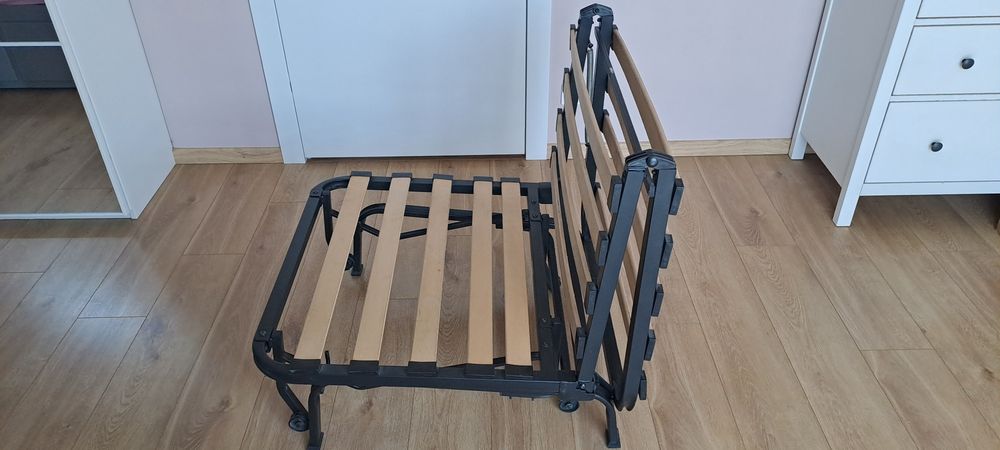 LYCKSELE Rama fotela rozkładanego, czarny