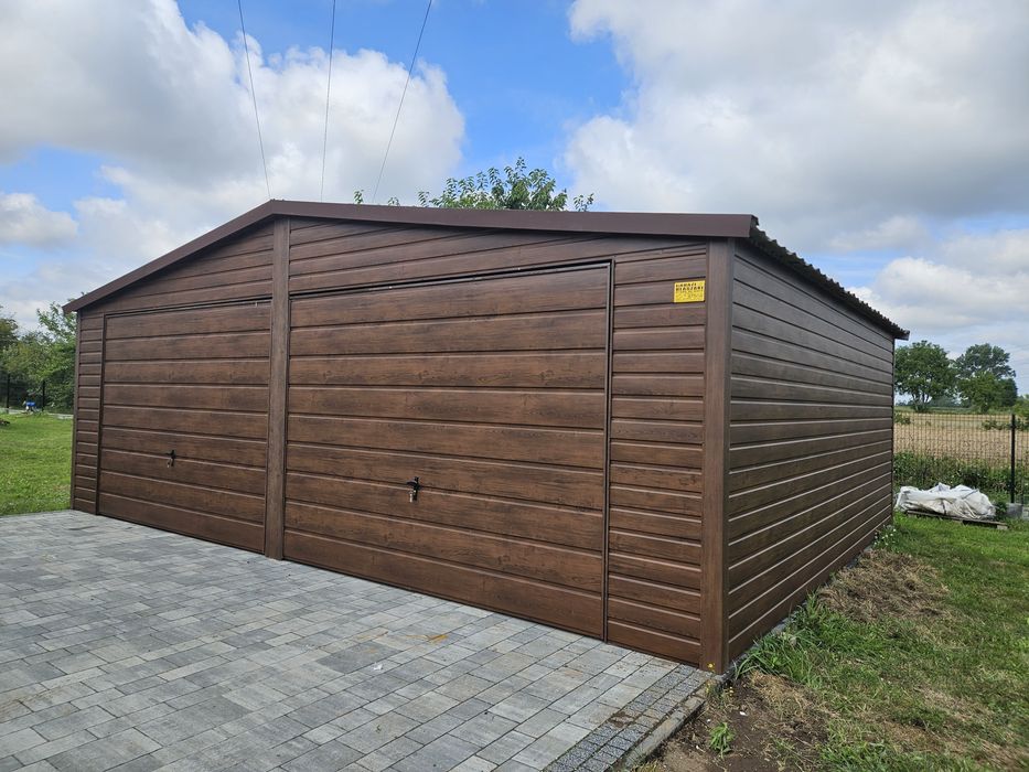 7x5.5 MAŁ Garaze Blaszane Garaz Blaszany Blaszak Blaszaki Drewnopodobn