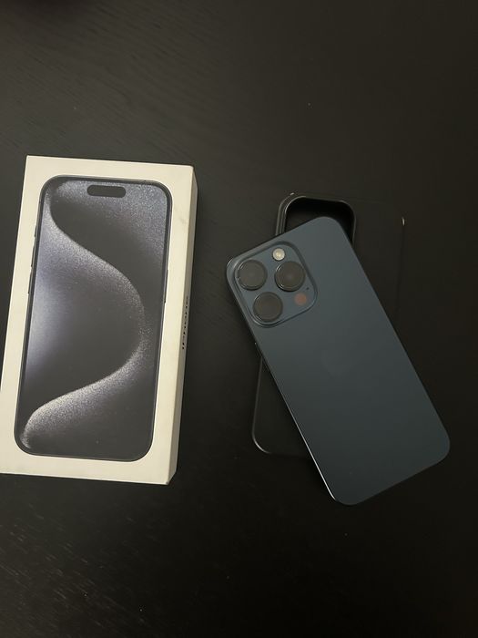 Iphone 15 pro blue titanium 128gb como novo