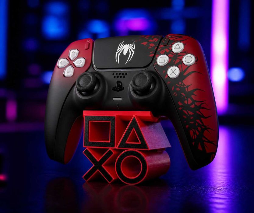 Suporte Comando PS5 - Dualsense Red/Black (Limited Spiderman)