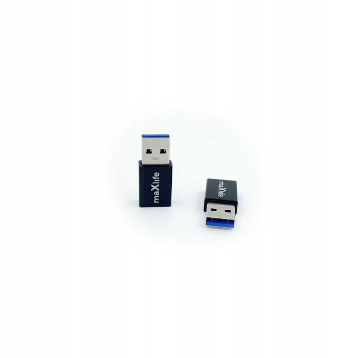 Maxlife Adapter USB 3.0 wtyk - USB Typ C gniazdo Czarny