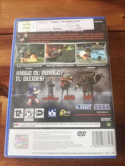 Shadow the Hedgehog PS2