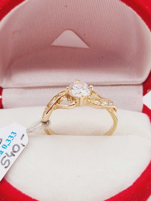 Nowy! Śliczny Złoty Pierścionek Okazja!