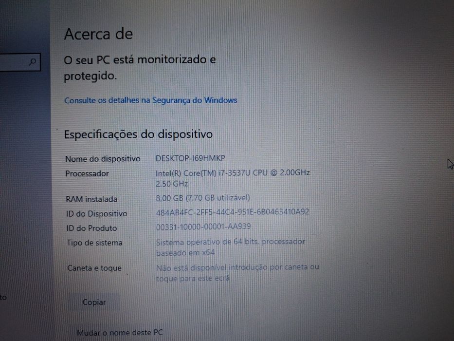 ASUS I7 8GB de ram
