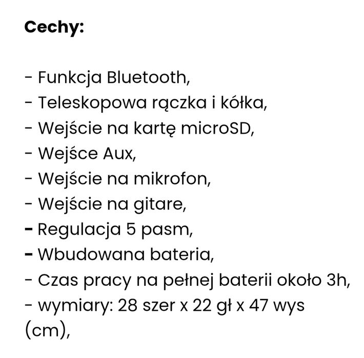 mobilny wzmacniacz  15watt