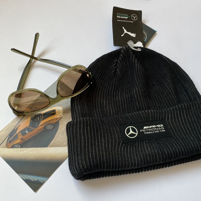 Шапка mercedes f1 classic cuff beanie