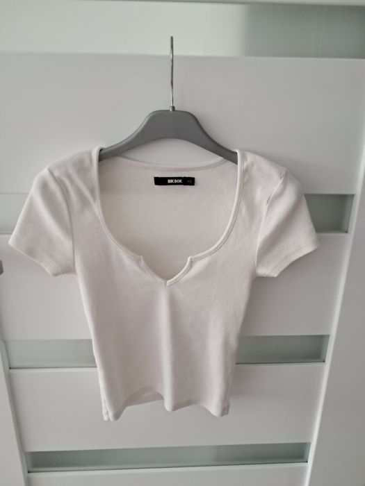 Krótki biały tshirt BIK Bok